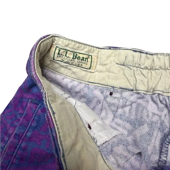 ✨ Vintage L.L. Bean Patterned High Waist Shorts Sz 4 (Fits‎ XS) ✨